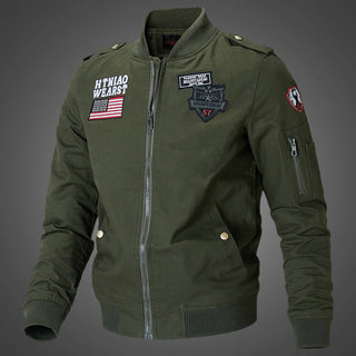 Herren Bomberjacke mit Patch-Applikationen und Ärmeltasche