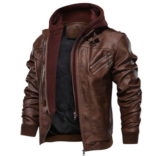 Herren Jacke mit abnehmbarer Kapuze und Taschen