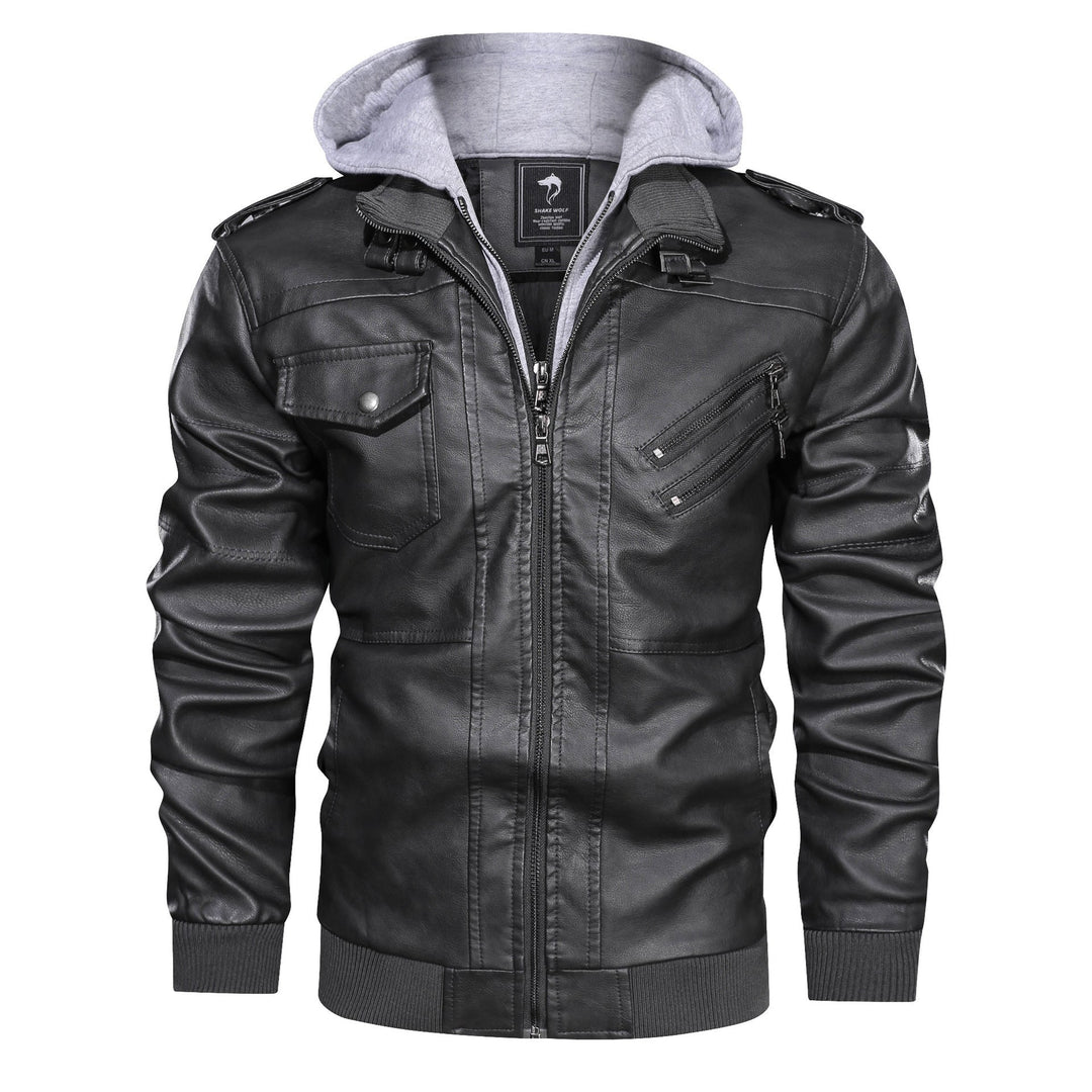 Herren Jacke mit abnehmbarer Kapuze und Taschen