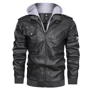 Herren Jacke mit abnehmbarer Kapuze und Taschen
