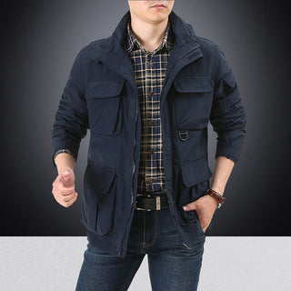 Herren Utility-Fieldjacke mit Klapp- und Reißverschlusstaschen