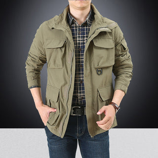 Herren Utility-Fieldjacke mit Klapp- und Reißverschlusstaschen