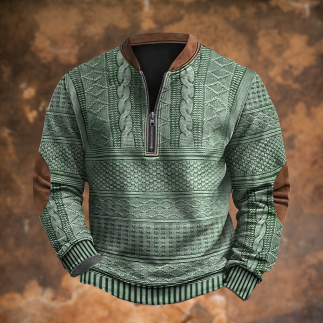 Ford™ - Texturierter Halb-Zip Pullover
