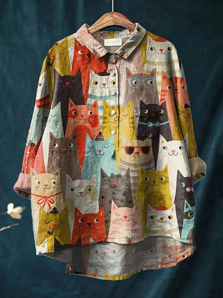 Sheila™ - Katzenkunst-Shirt