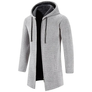 Elias - Mittellange Herrenjacke Mit Kapuze Und Wattiertem Fleece