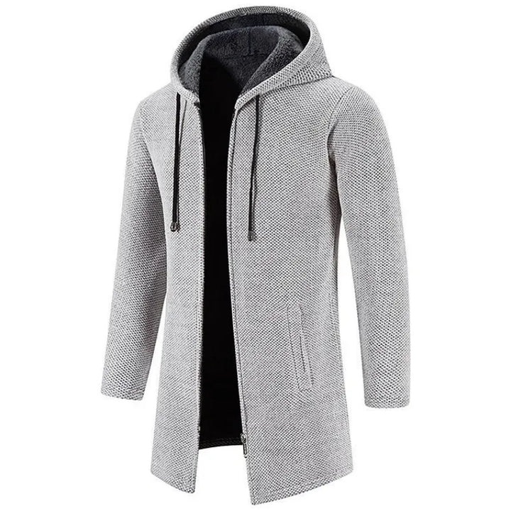 Elias - Mittellange Herrenjacke Mit Kapuze Und Wattiertem Fleece