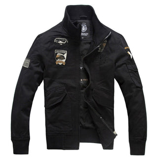 Herren Langarmjacke im Militärstil mit Taschen