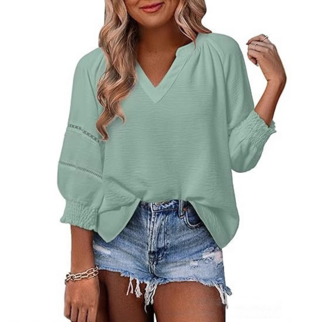Gianna™ - Legere elegante Bluse mit Laternenärmeln für den Sommer