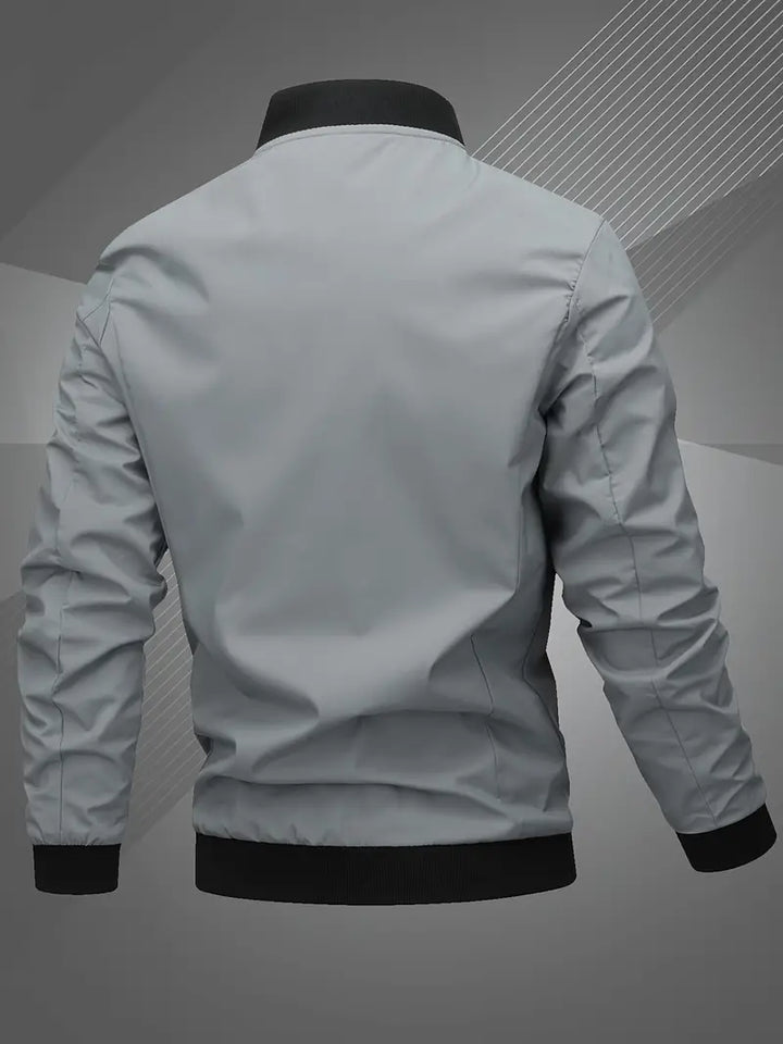 Finn - Lässige Bomberjacke Mit Gesticktem Buchstaben Für Männer