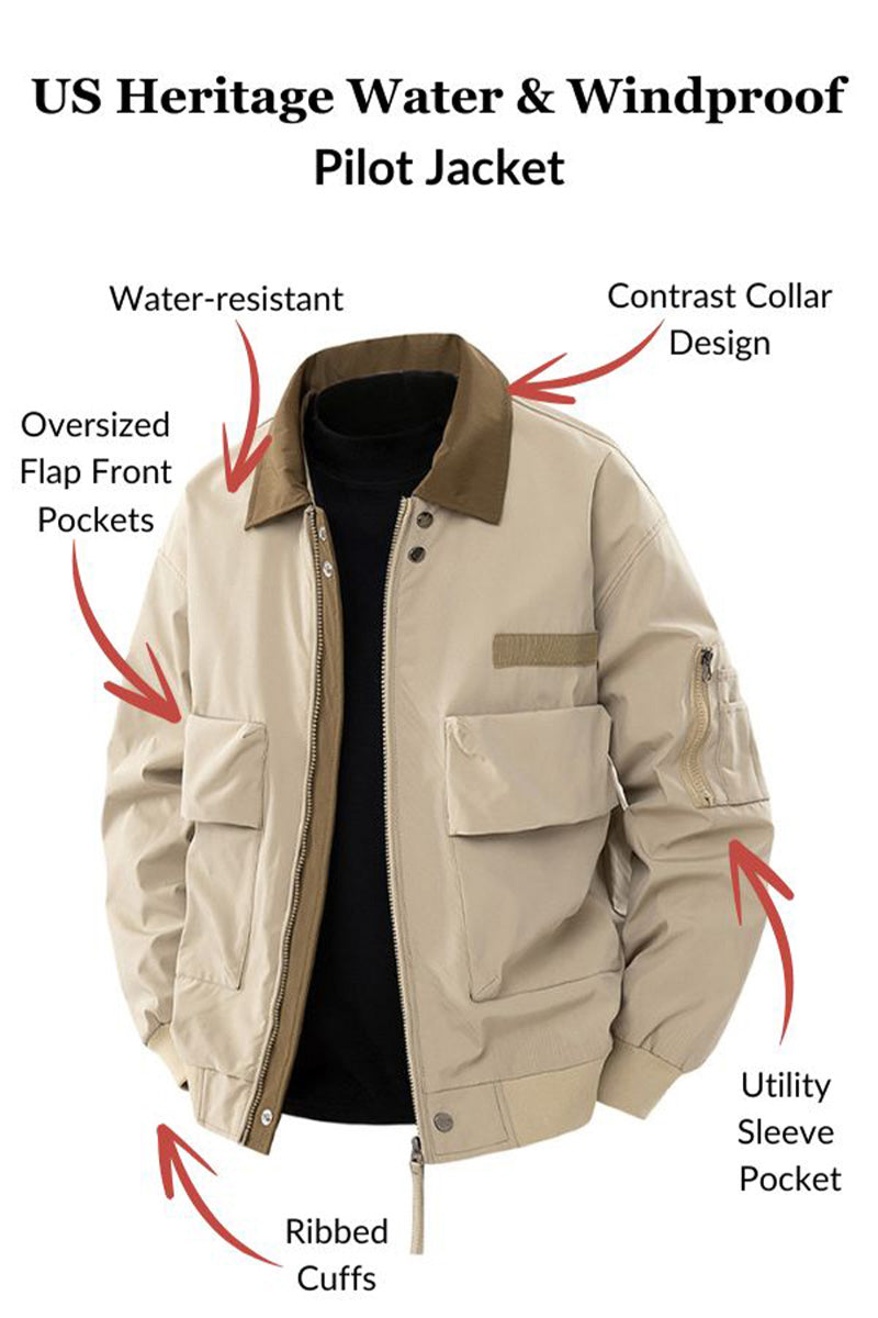 US Heritage Wasser- und Winddichte Pilotjacke