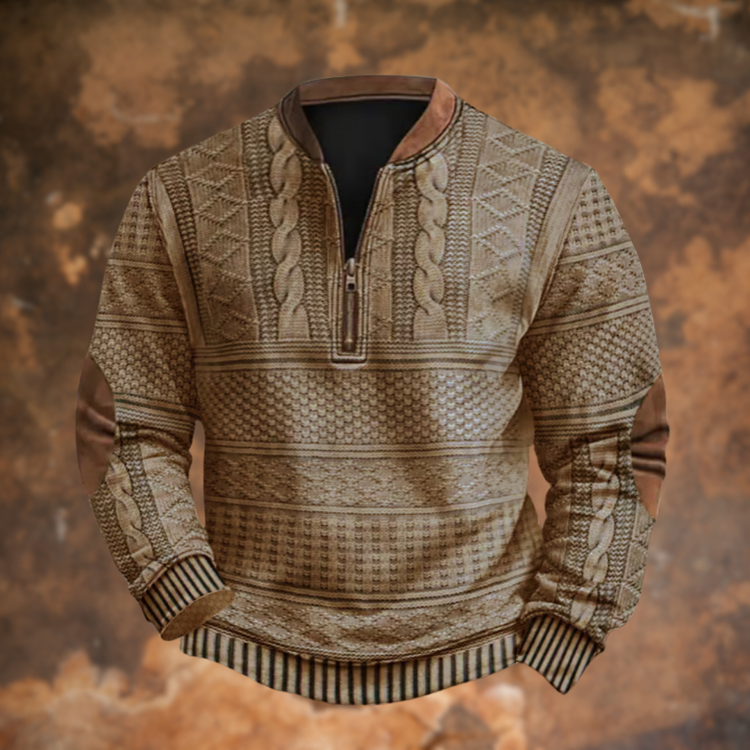 Ford™ - Texturierter Halb-Zip Pullover