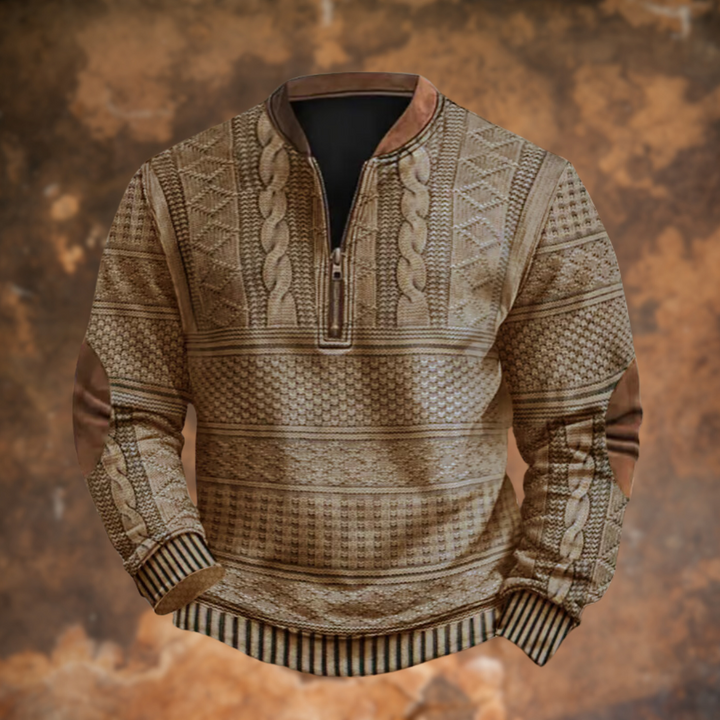 Ford™ - Texturierter Halb-Zip Pullover
