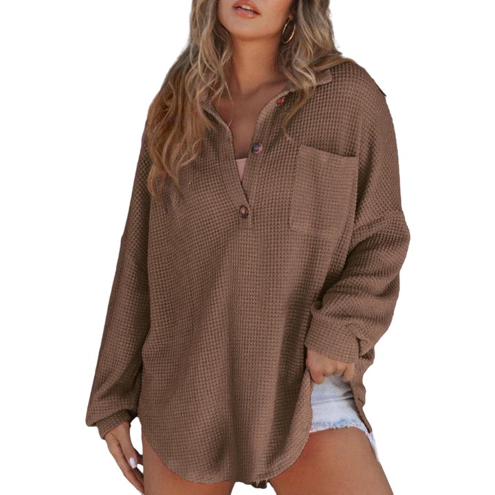 KATHRYN™ – Luftige V-Ausschnitt Knopf-Bluse