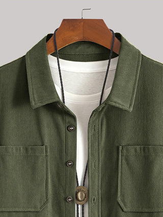 Bryce | Herren Langarm-Overshirt mit Taschen und Knöpfen
