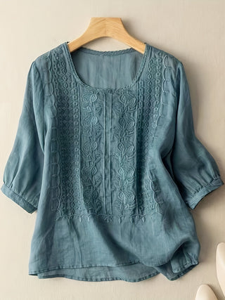 Josie™ - Frauen Bestickte Bluse