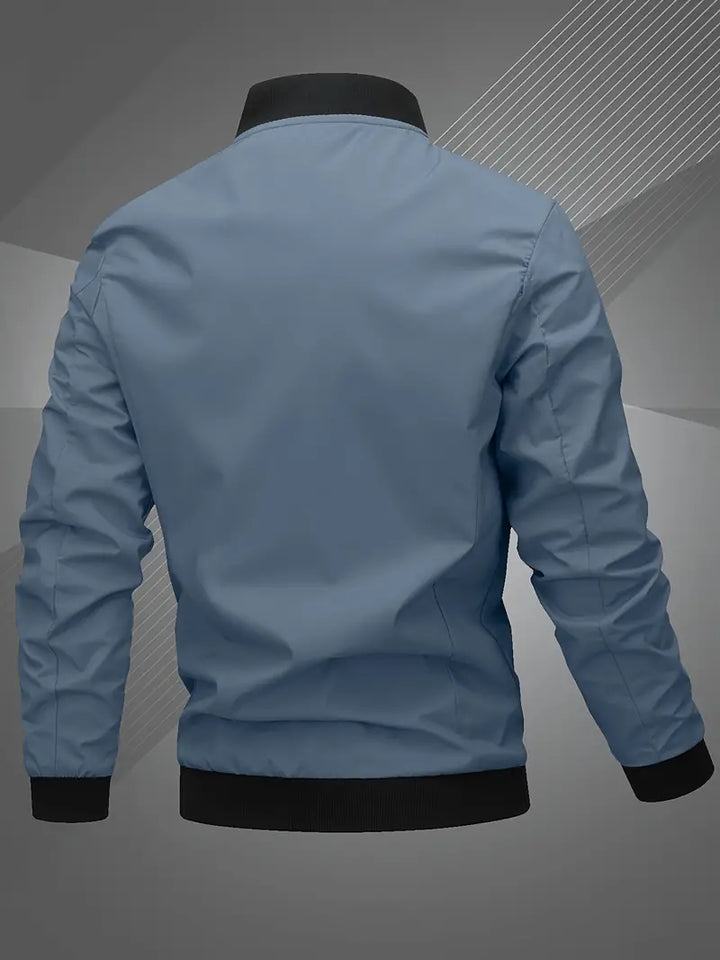 Finn - Lässige Bomberjacke Mit Gesticktem Buchstaben Für Männer