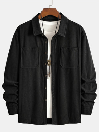Bryce | Herren Langarm-Overshirt mit Taschen und Knöpfen
