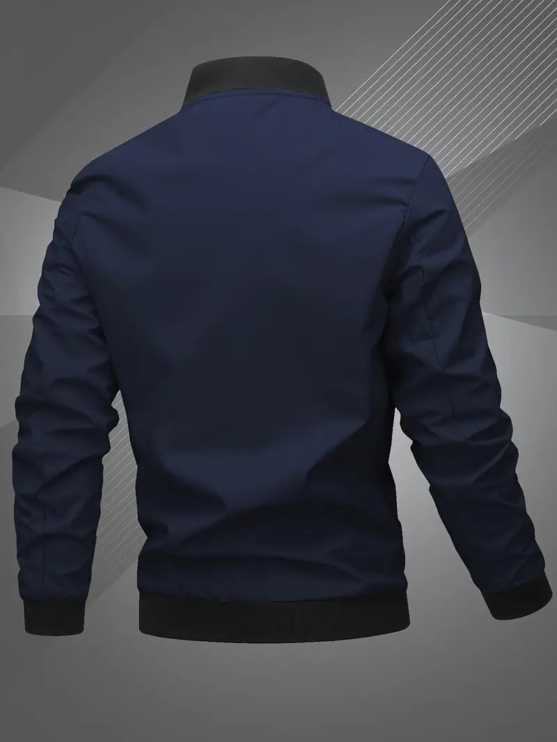 Finn - Lässige Bomberjacke Mit Gesticktem Buchstaben Für Männer