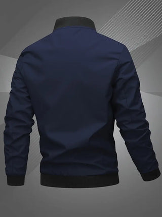 Finn - Lässige Bomberjacke Mit Gesticktem Buchstaben Für Männer