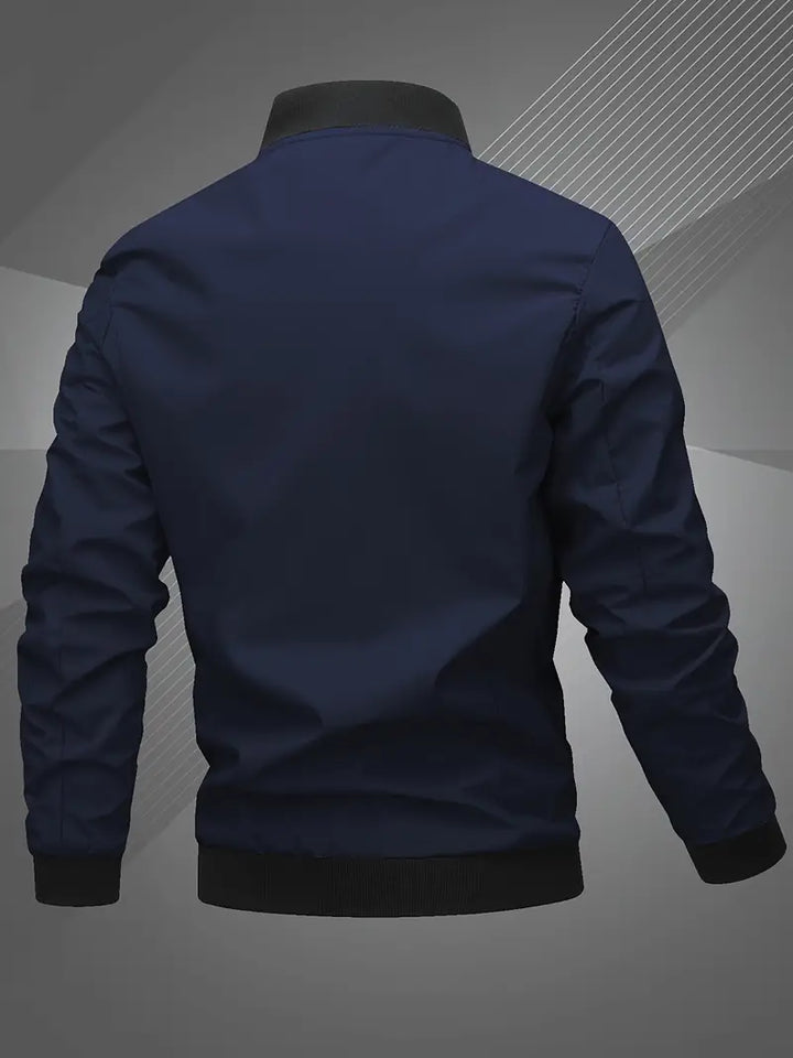 Finn - Lässige Bomberjacke Mit Gesticktem Buchstaben Für Männer