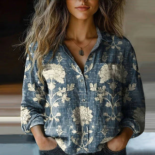 Lily™ - Bedruckte Vintage-Bluse