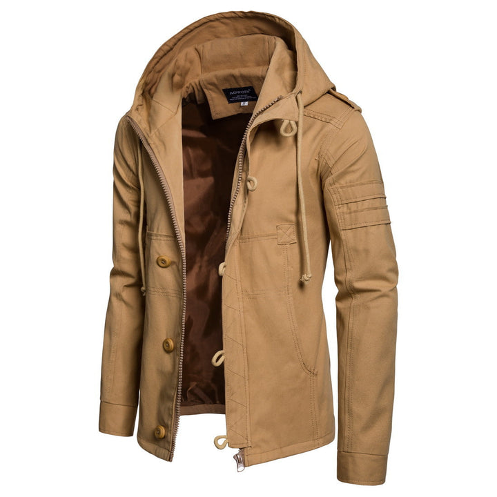 Herren Kapuzenjacke mit Kordelzug und Taschen