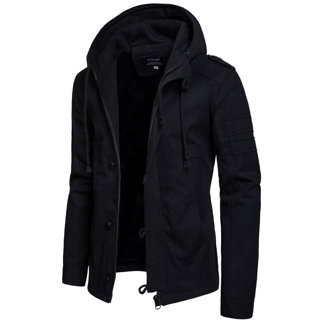 Herren Kapuzenjacke mit Kordelzug und Taschen