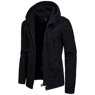 Herren Kapuzenjacke mit Kordelzug und Taschen