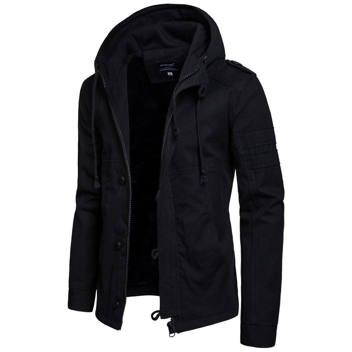 Herren Kapuzenjacke mit Kordelzug und Taschen