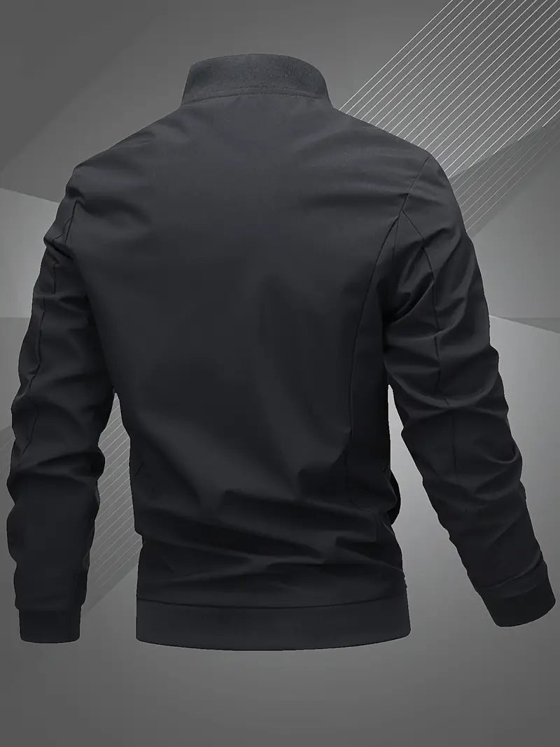 Finn - Lässige Bomberjacke Mit Gesticktem Buchstaben Für Männer