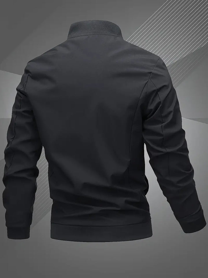 Finn - Lässige Bomberjacke Mit Gesticktem Buchstaben Für Männer