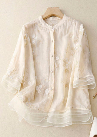 Kourtney™ | Schicke Bluse mit gestickten Akzenten
