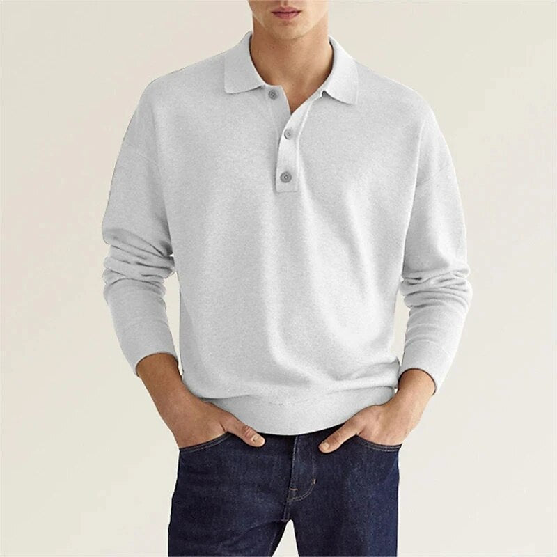 JAMES - ELEGANTES HERREN-POLOSHIRT MIT LANGEN ÄRMELN