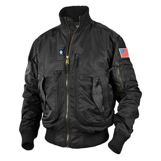 Herren Bomberjacke im Fliegerstil mit Thermofutter und Utility-Taschen