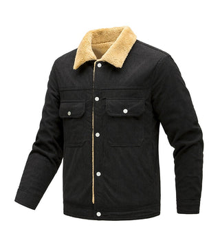 Herren Langarmjacke mit Knöpfen und Taschen