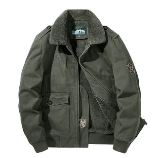 Herren-Langarmjacke mit Knöpfen und Taschen