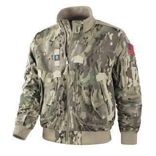 Herren Bomberjacke im Pilotendesign mit Multifunktionstaschen