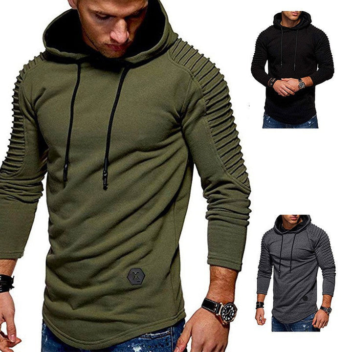 Herren Longline-Hoodie mit Kordelzug und langen Ärmeln