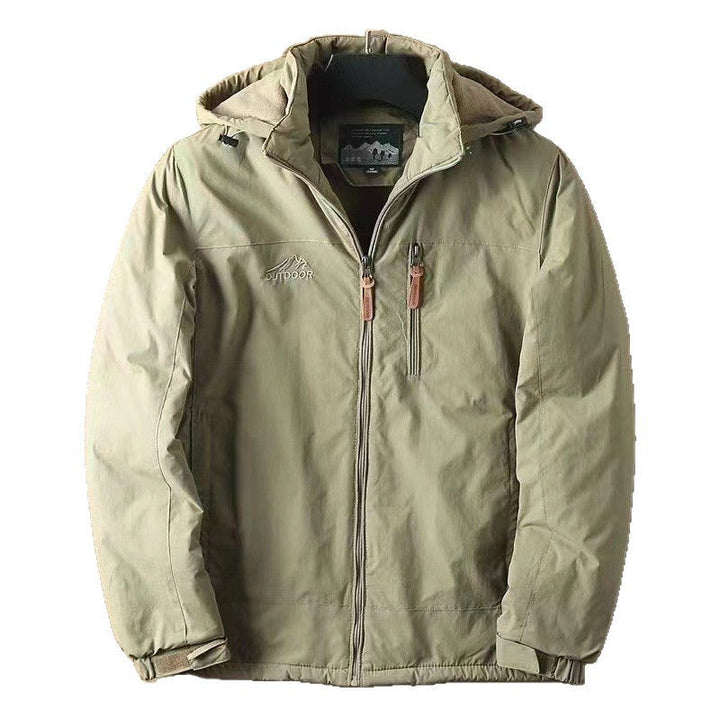 Herren wasserabweisende Allwetter-Trekkingjacke mit Kapuze