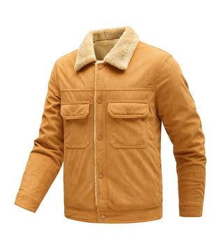 Herren Langarmjacke mit Knöpfen und Taschen