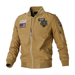 Herren Langarm Bomberjacke mit Taschen