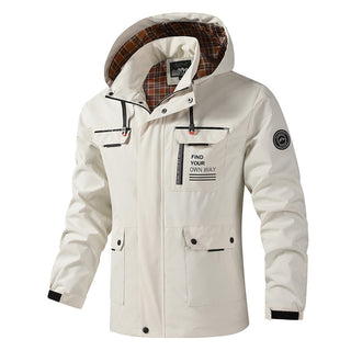 Herren Langarmjacke mit Kapuze und Taschen