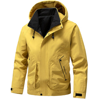 Herren Langarm-Hoodie-Jacke mit Taschen