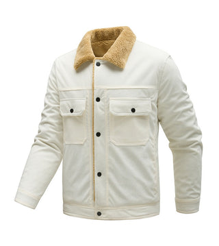 Herren Langarmjacke mit Knöpfen und Taschen