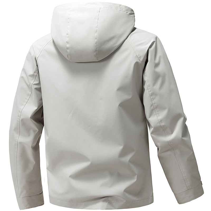 Herren Langarm-Hoodie-Jacke mit Taschen
