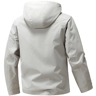 Herren Langarm-Hoodie-Jacke mit Taschen