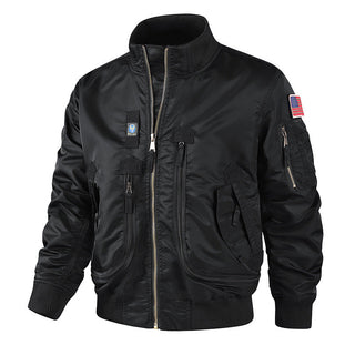 Herren Bomberjacke im Pilotendesign mit Multifunktionstaschen