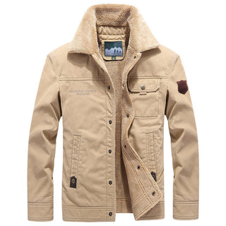 Herren-Langarmjacke mit Knöpfen und Taschen