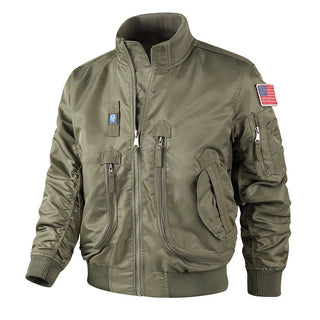 Herren Bomberjacke im Pilotendesign mit Multifunktionstaschen