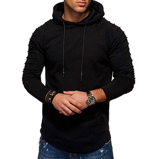 Herren Longline-Hoodie mit Kordelzug und langen Ärmeln